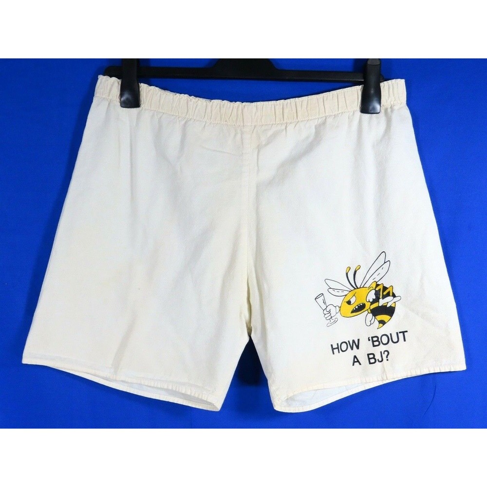 RARE BAREN JAGER Honey Liqueur VTG NOVELTY SHORTS How 'bout a BJ? BEE BARENJAGER